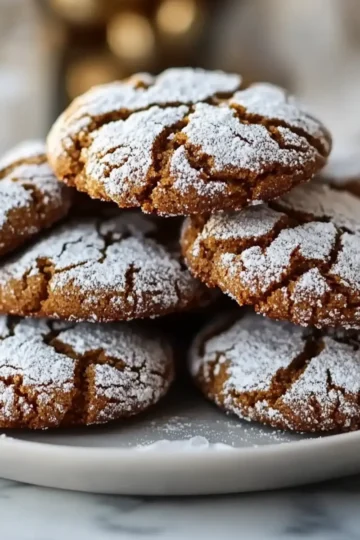 Gingerbread Crinkle Cookies