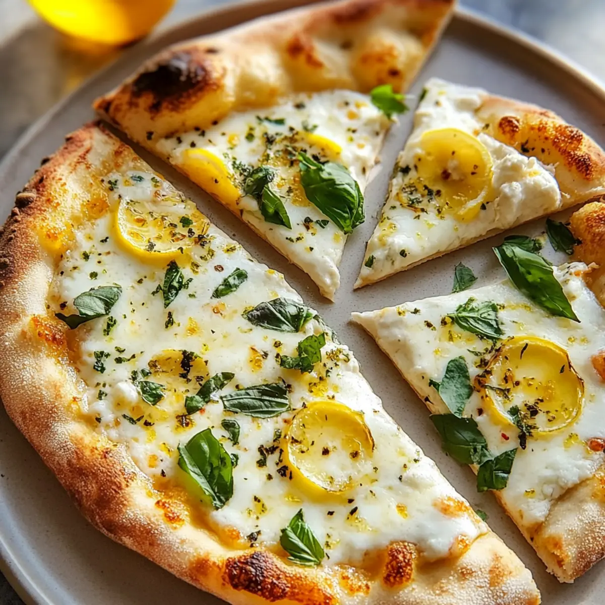 Zesty Lemon Mozzarella Pizza