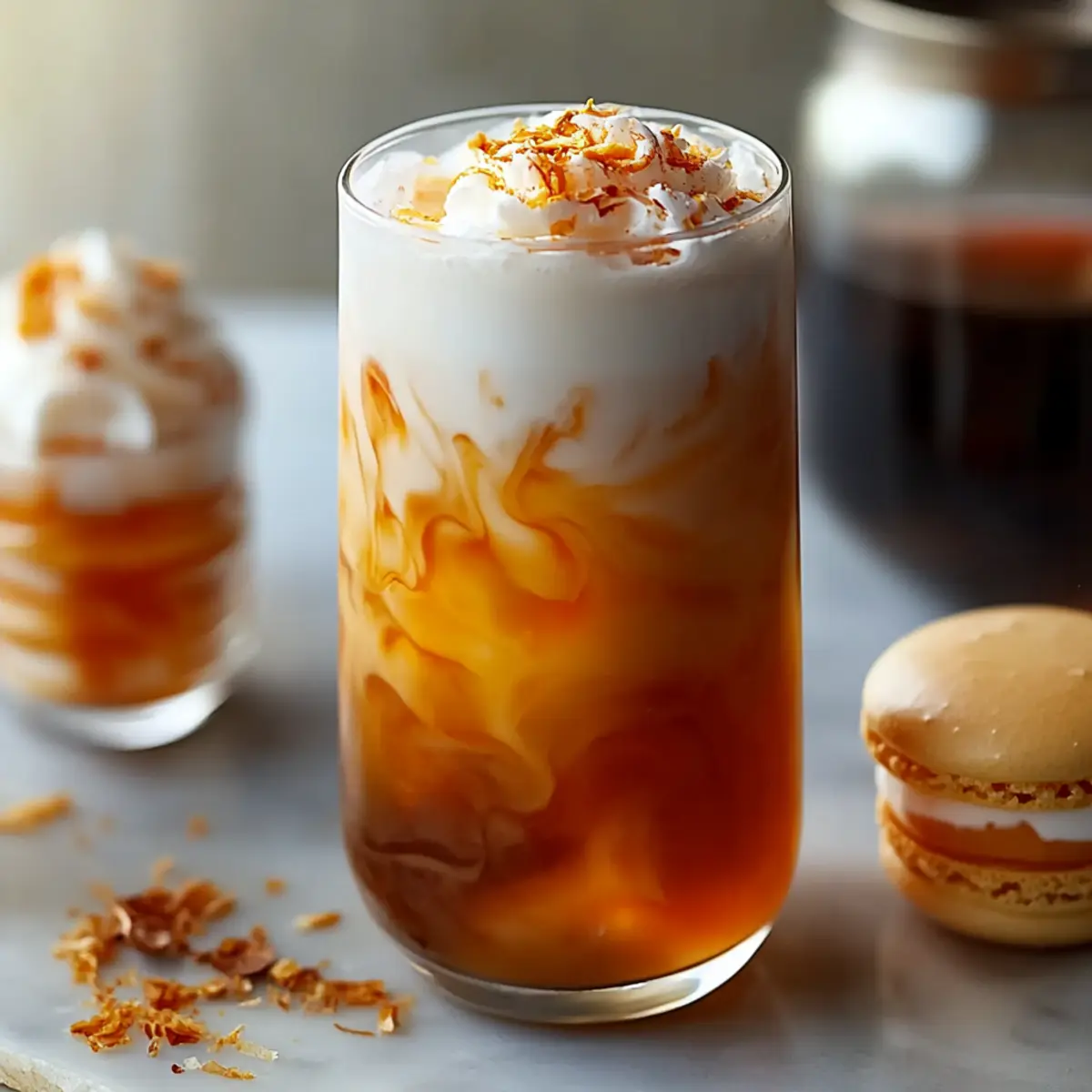 Coconut Macaron Thai Iced Tea