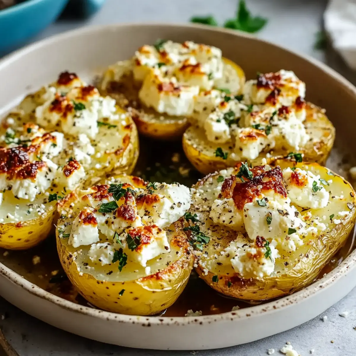 Baked Feta Potatoes