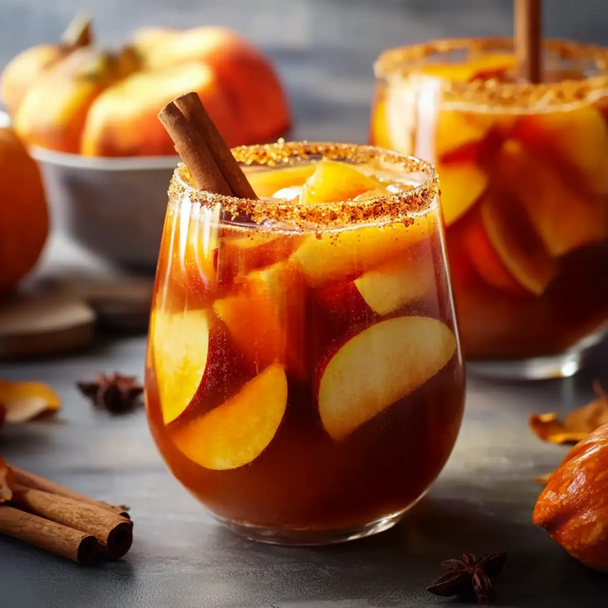 Pumpkin Spice Fireball-Style Sangria Mocktail