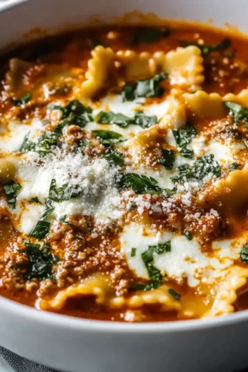 One Pot Lasagna Soup