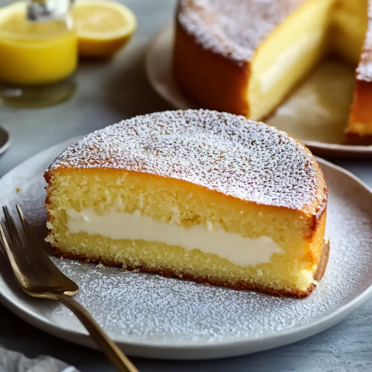 Italian Grandma's Lemon Custard Cake