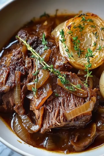 Slow Cooker French Onion Pot Roast