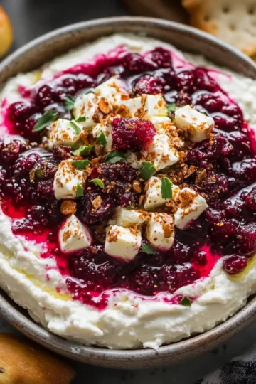 Cranberry Whipped Feta Dip