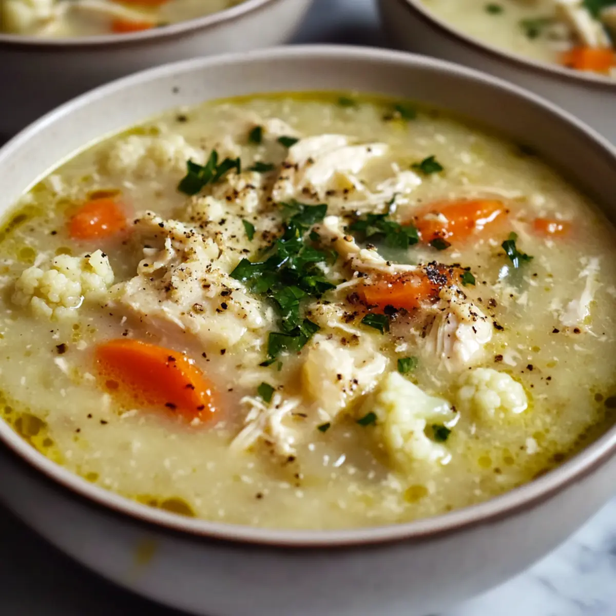 Cauliflower Chicken Soup