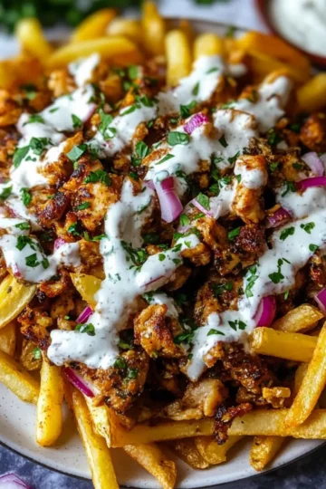 Loaded Chicken Shawarma Fries