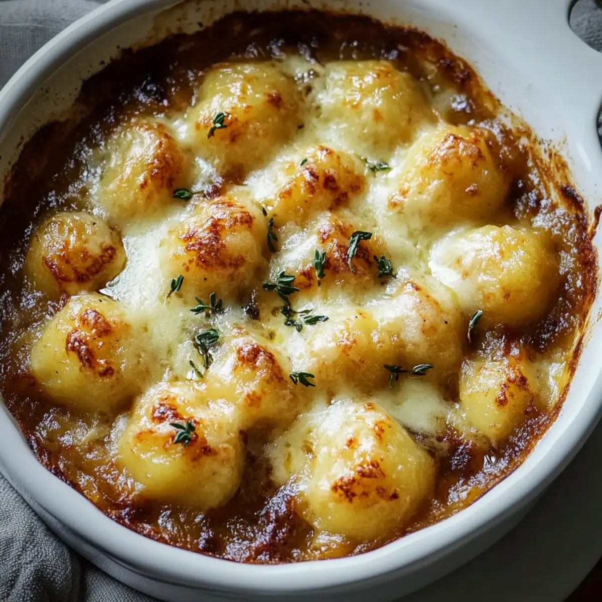 Baked French Onion Gnocchi
