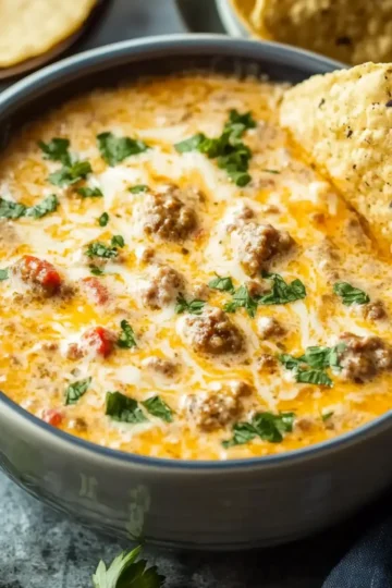 Easy Crock Pot Sausage Cheese Dip