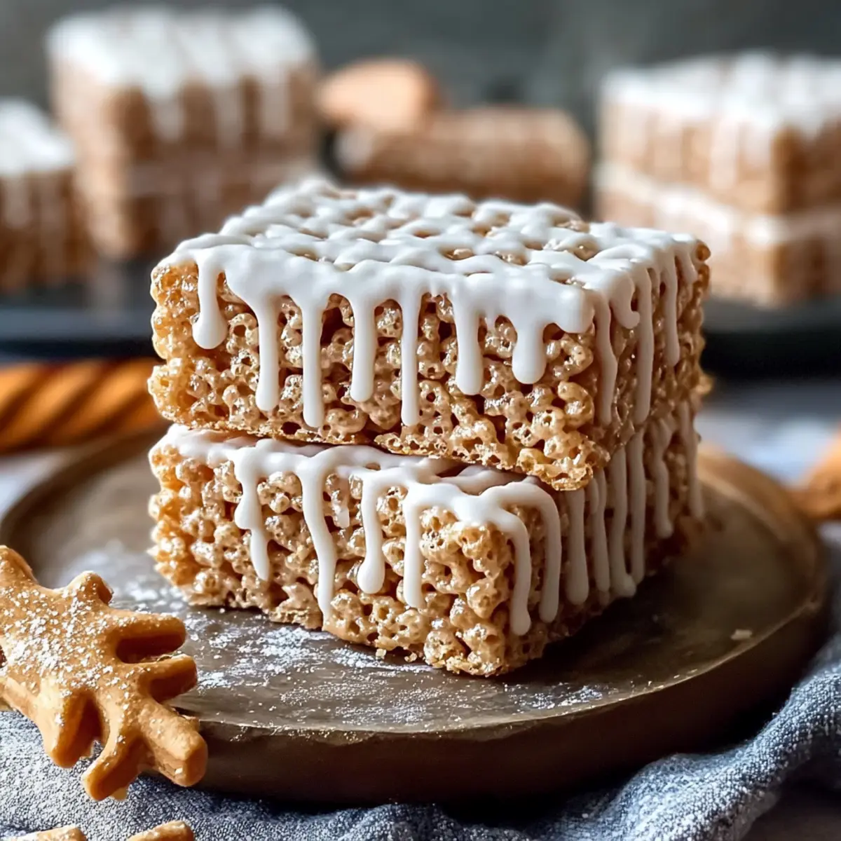 Gingerbread Rice Krispie Treats