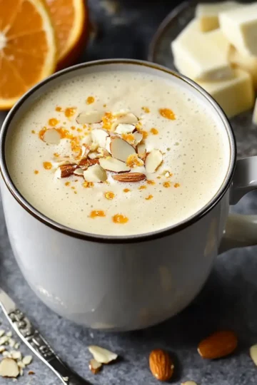 White Chocolate Orange Almond Hot Chocolate