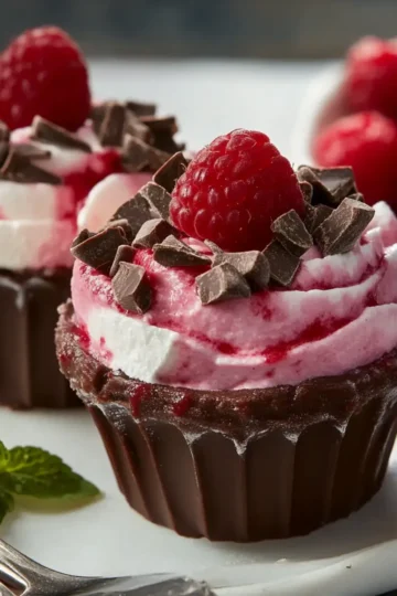 Marry Me No-Bake Raspberry Chocolate Mousse Cups