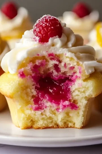 Raspberry Lemon Heaven Cupcakes