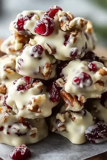 White Chocolate Cranberry Pecan Clusters
