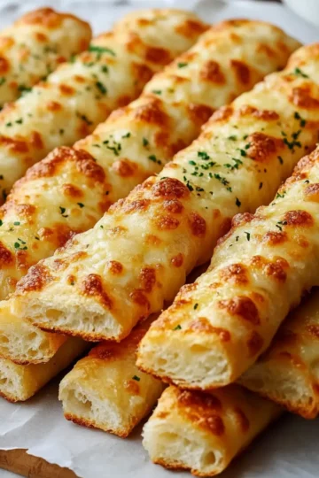 Homemade Cheesy Breadsticks