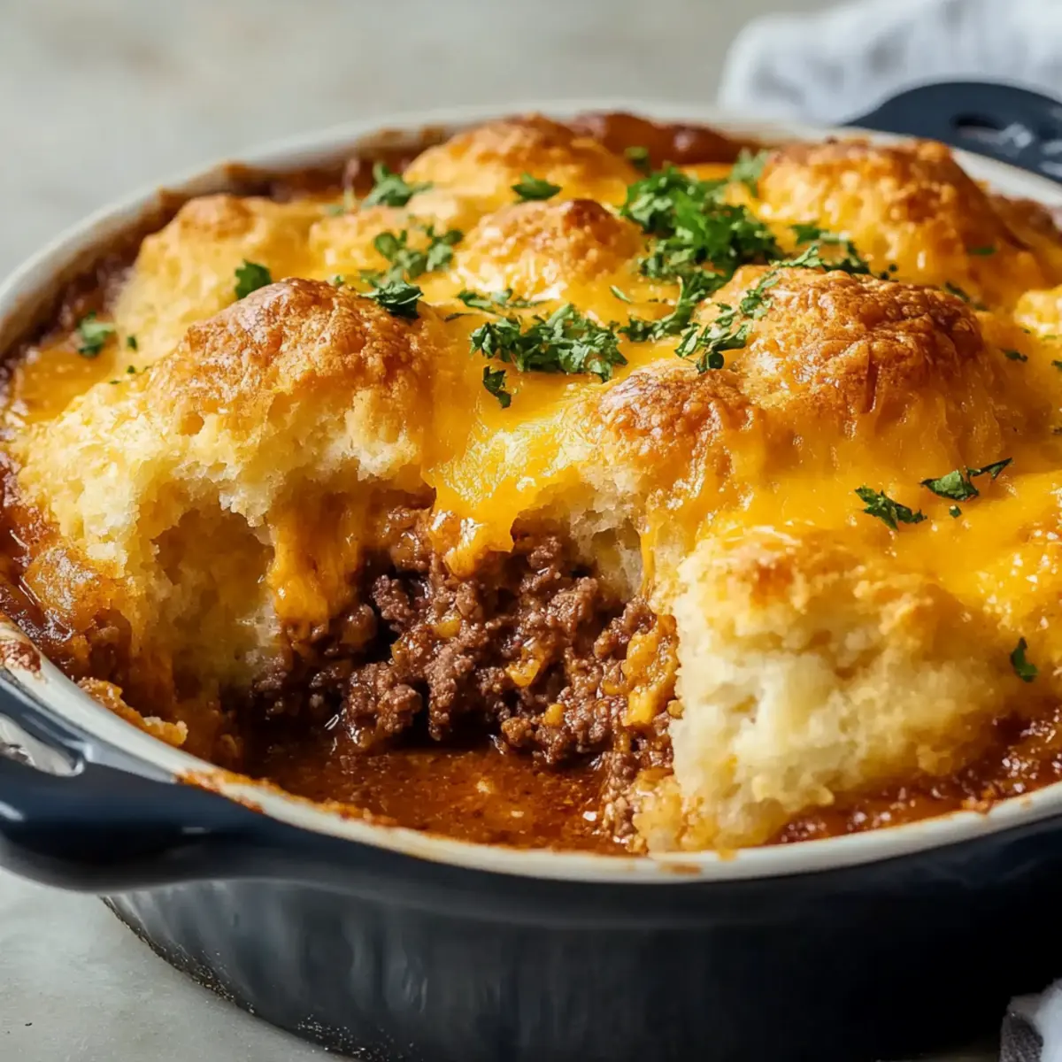 Cheddar Bay Ground Beef Cobbler