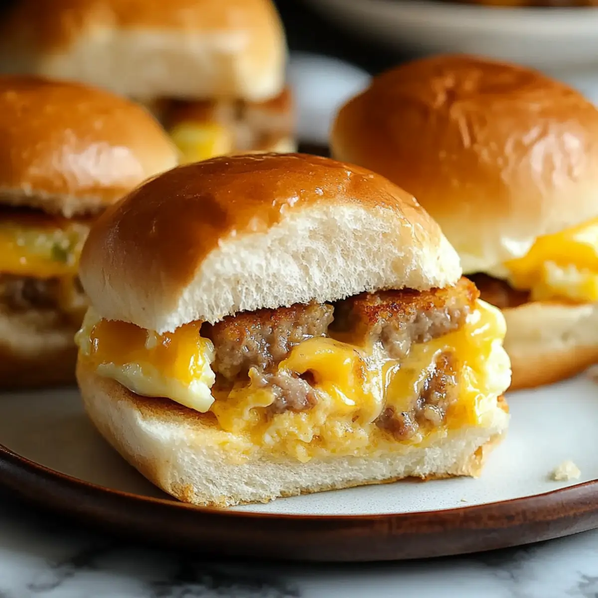 Sausage Egg and Cheese Breakfast Sliders