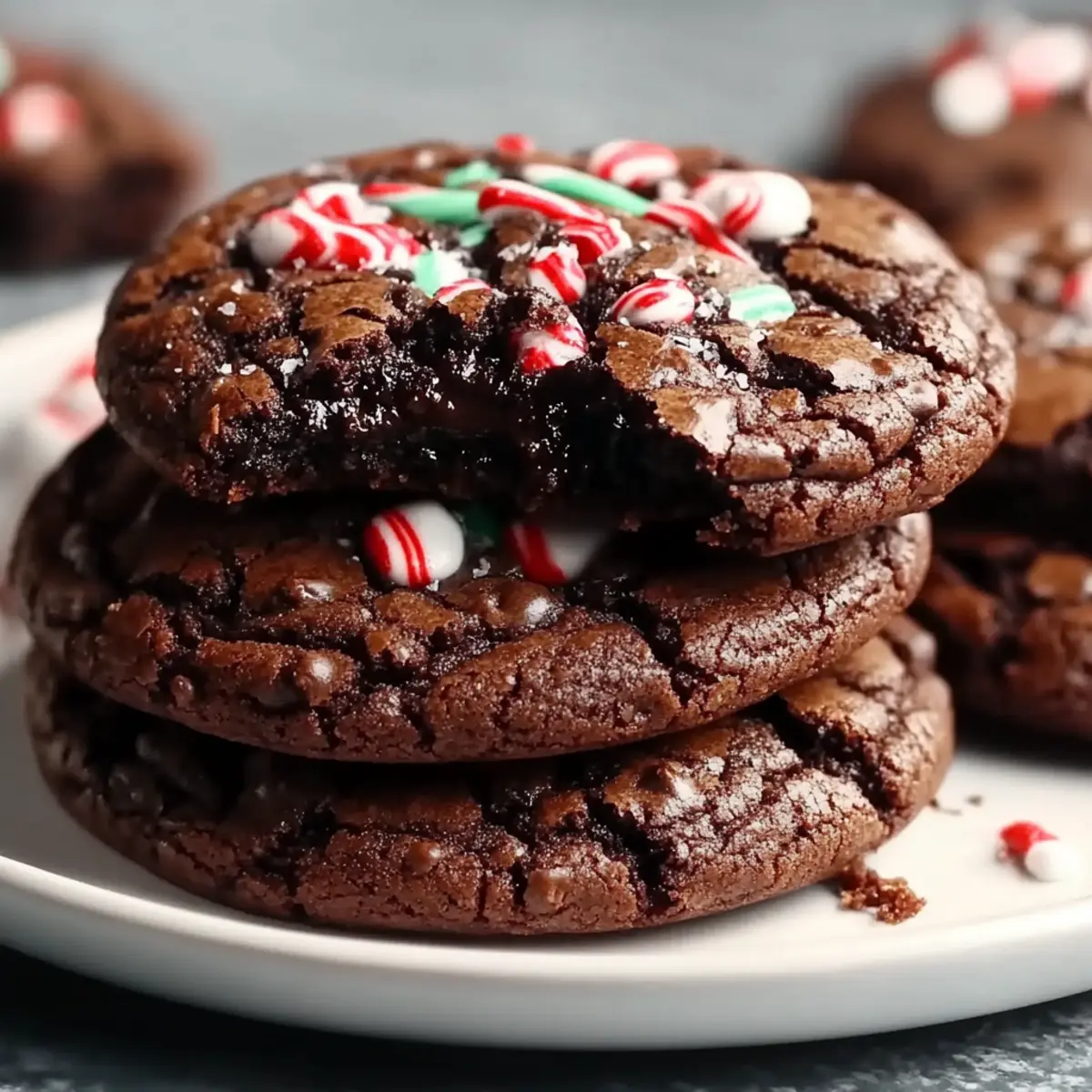 Peppermint Brownie Cookies