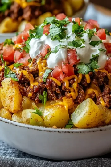 Loaded Potato Taco Bowls