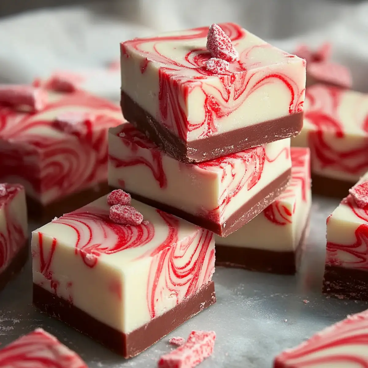 Peppermint Swirl Fudge