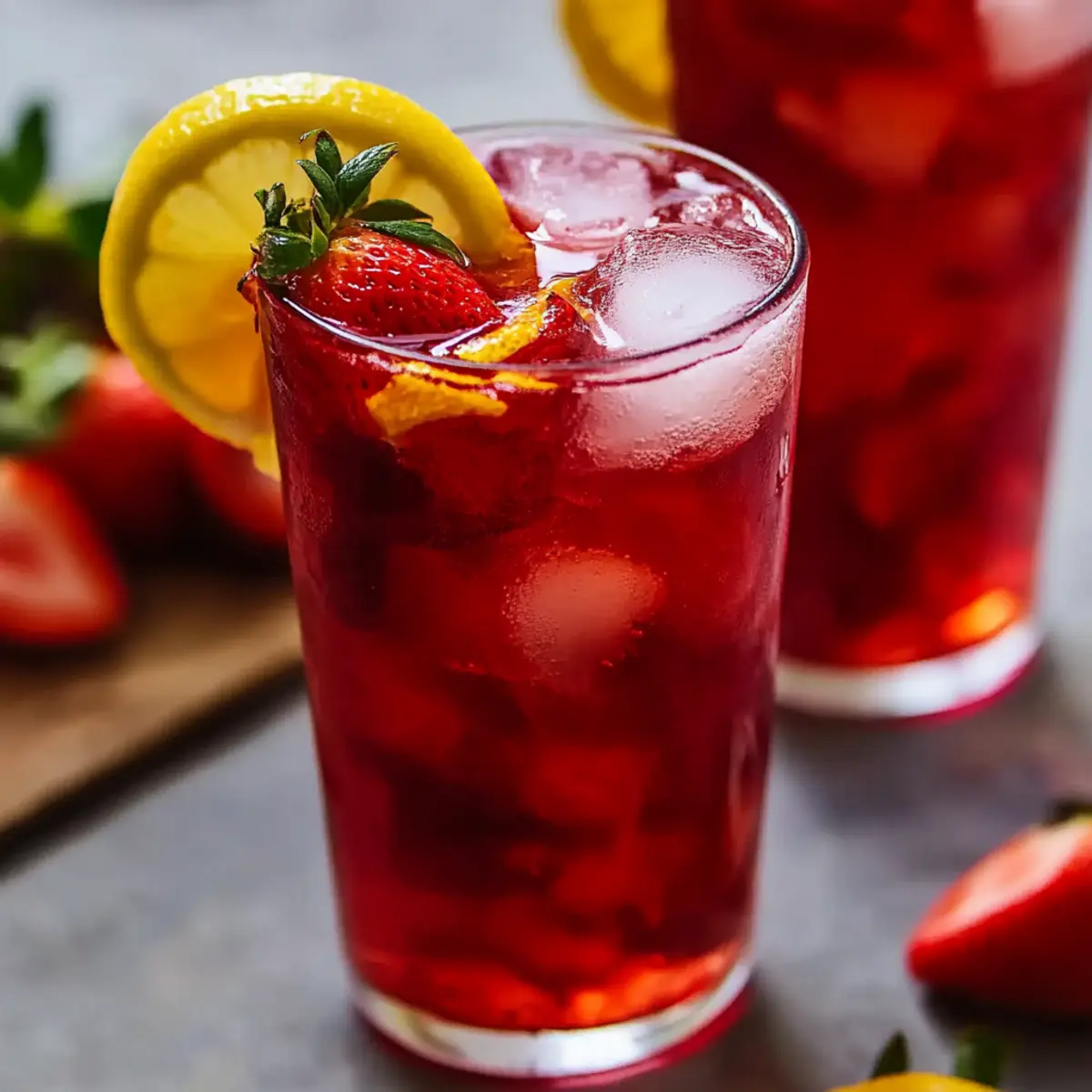 Hibiscus Tea Strawberry Lemonade