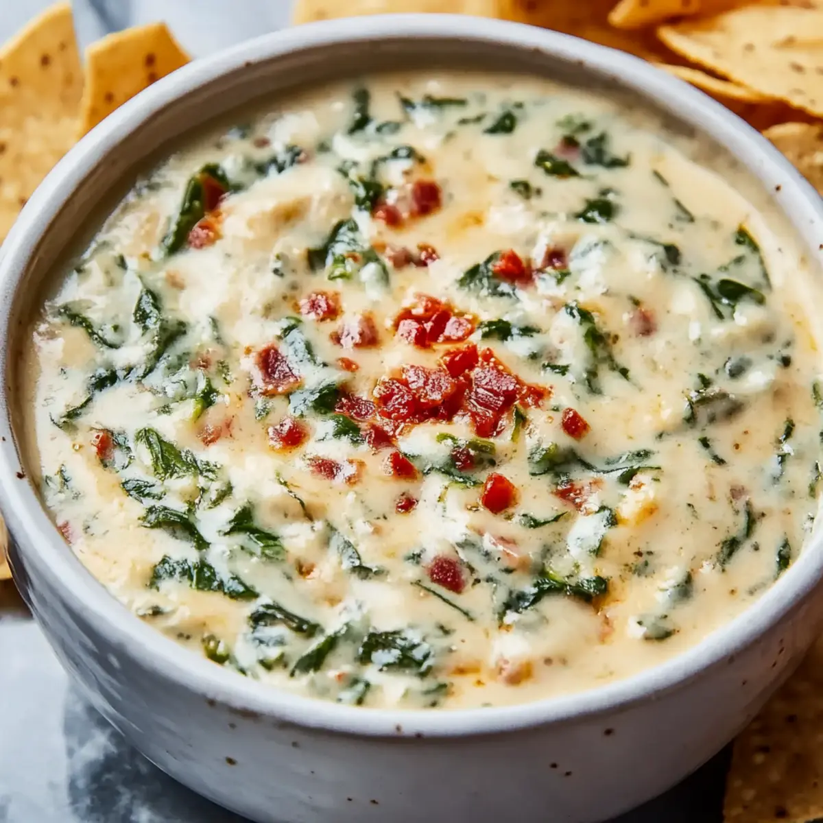 Chili White Spinach Queso