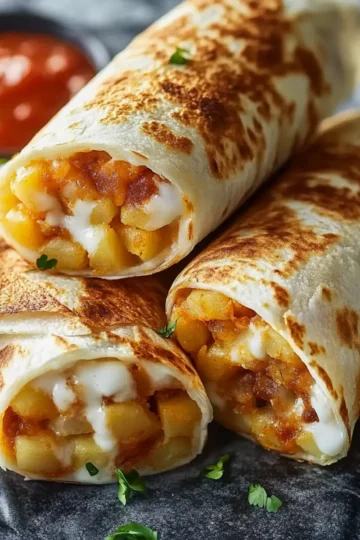 Cheesy Potato Burritos
