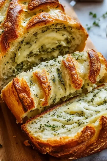 Swirled Garlic Herb and Cheese Bread