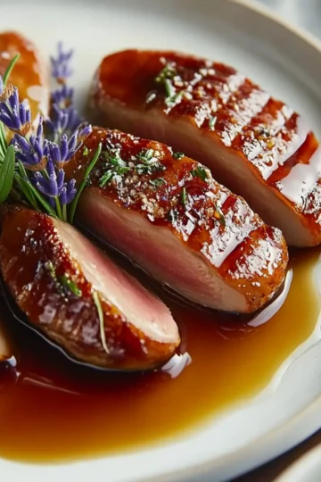 Duck Breast with Lavender Honey Glaze