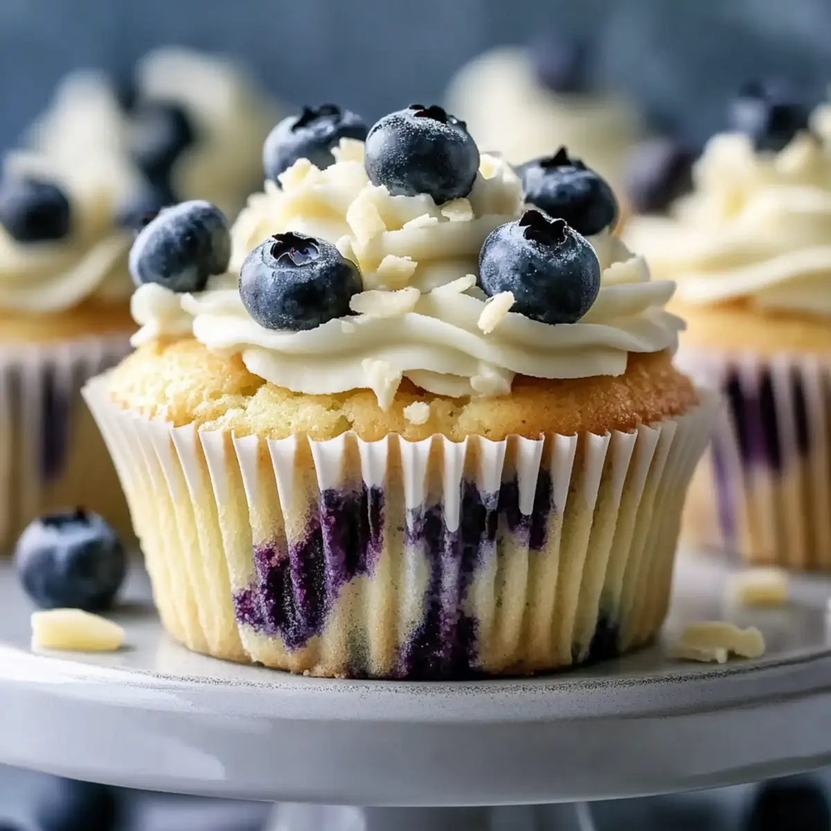 White Chocolate Blueberry Cupcakes