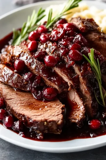Cranberry Balsamic Roast Beef