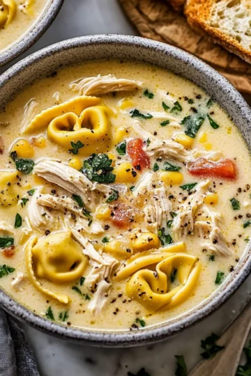 Creamy Chicken Tortellini Soup