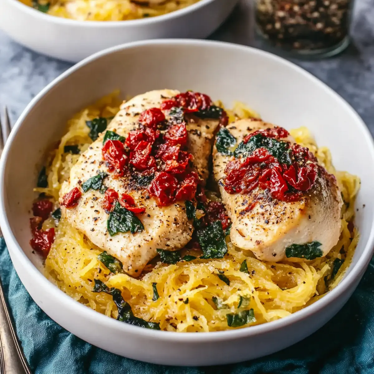Tuscan Chicken and Spaghetti Squash