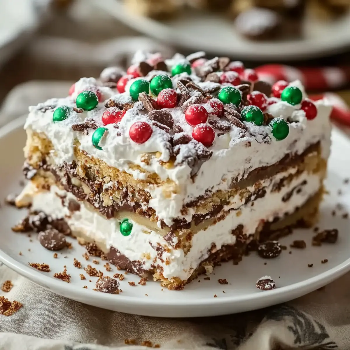 Christmas Cookie Lasagna