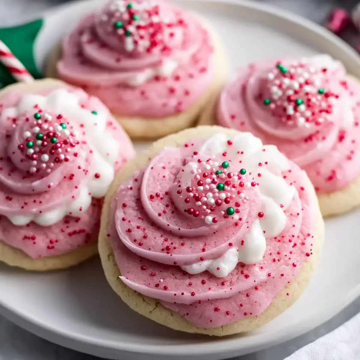 Christmas Pink Velvet Cookies