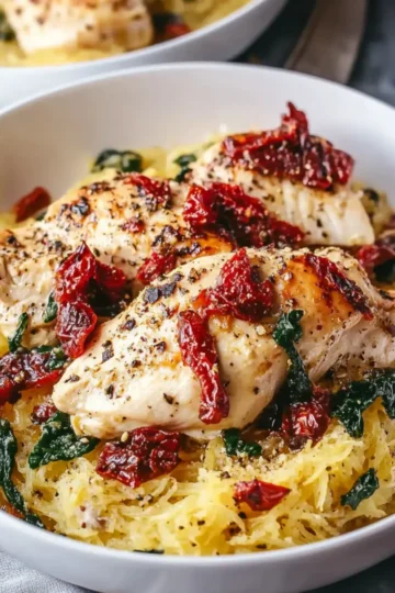 Tuscan Chicken and Spaghetti Squash