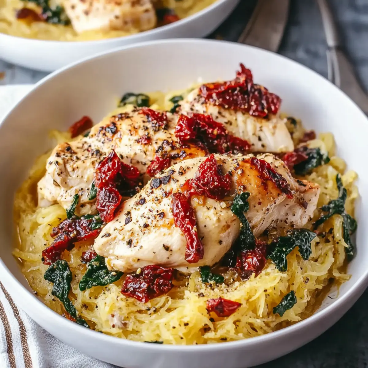 Tuscan Chicken and Spaghetti Squash