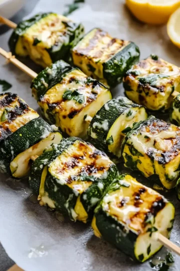 Garlic Butter Zucchini Skewers