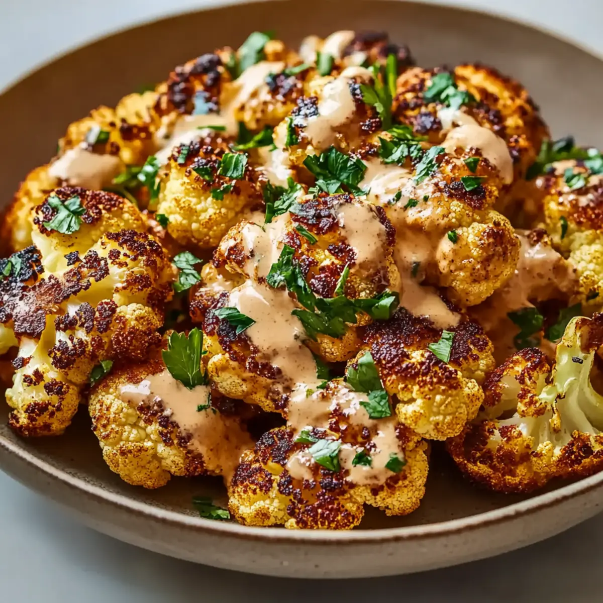 Moroccan Cauliflower with Tahini Honey