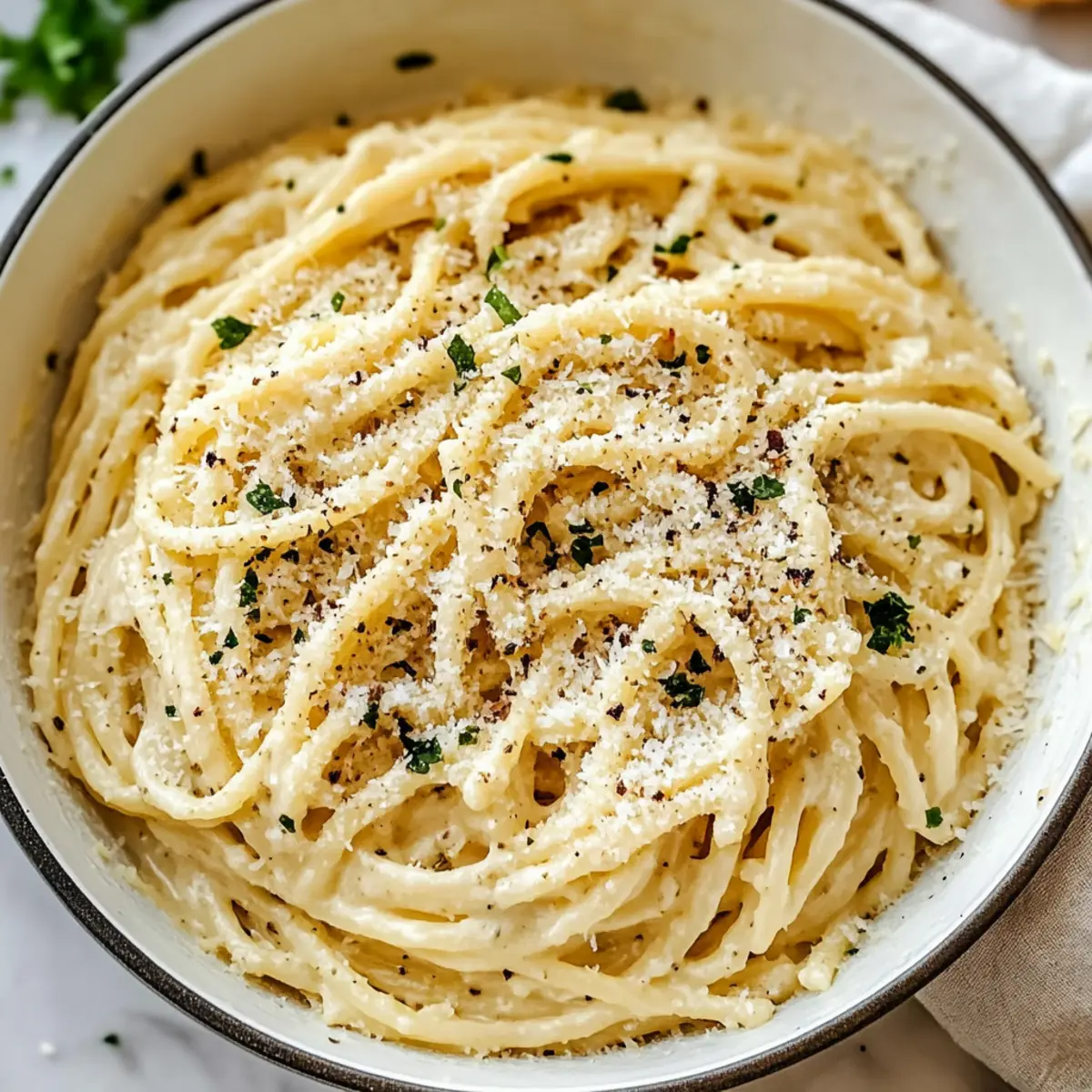One Pot Creamy Garlic Pasta